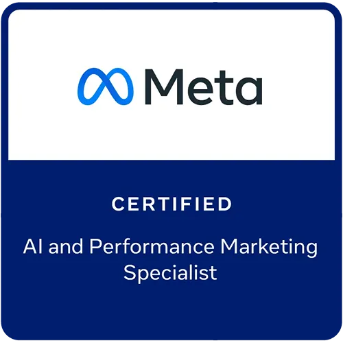 Meta Certified AI and Performance Marketing Specialist badge